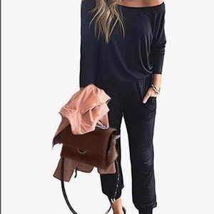 Black Off the Shoulder Romper with Elastic Waist